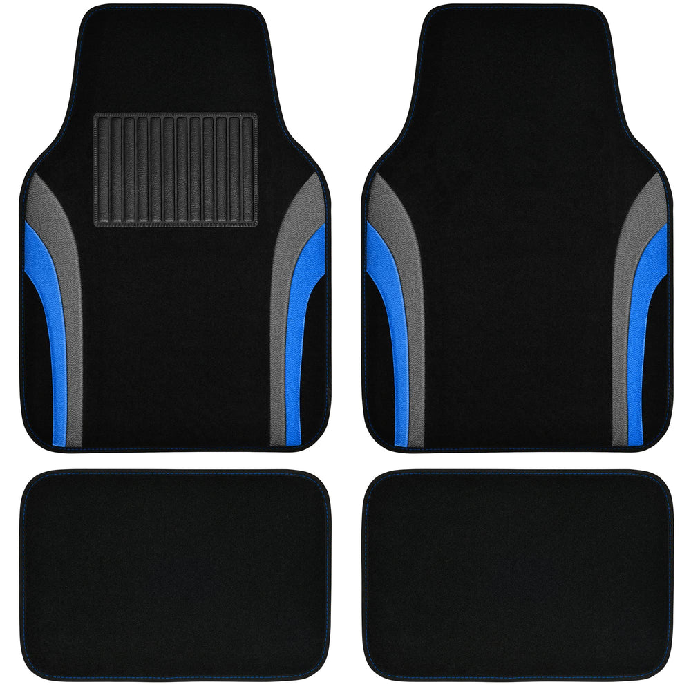 CAR PASS leather sporty floor mat with universal fit for sedans and SUVs, easy to clean.