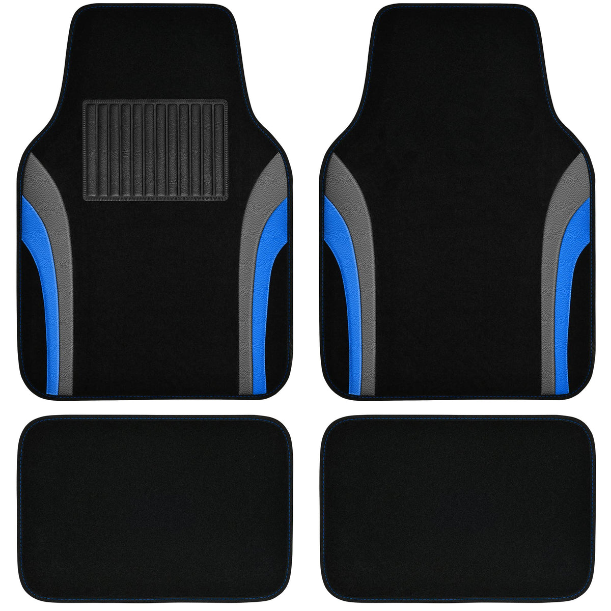 CAR PASS leather sporty floor mat with universal fit for sedans and SUVs, easy to clean.