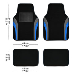 CAR PASS all-weather mat with anti-slip backing keeping mats in place.