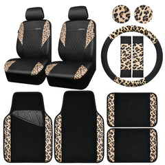 CAR PASS leopard seat cover enhances style while protecting upholstery