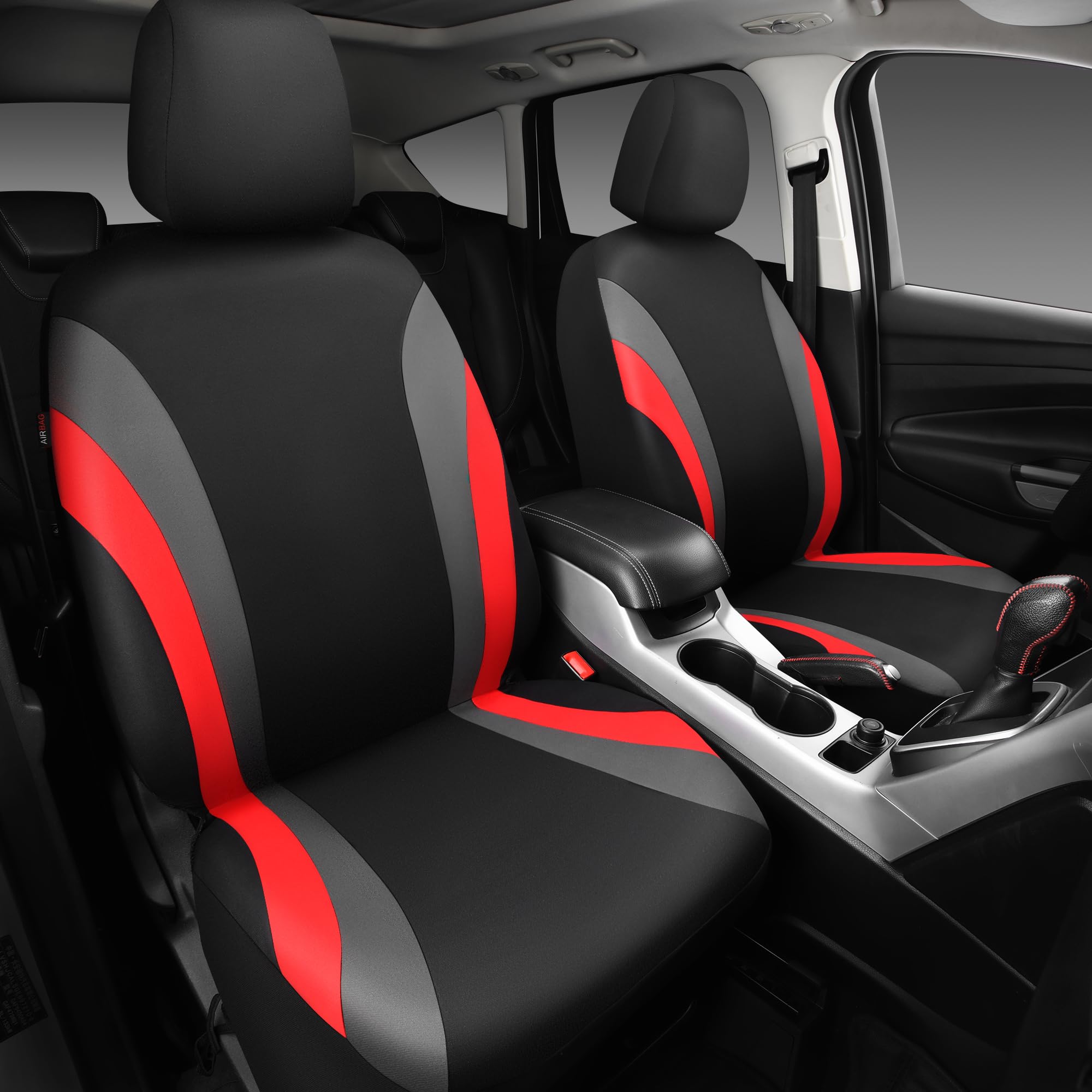 CAR PASS Line Rider headrest covers provide cohesive styling for the cabin.