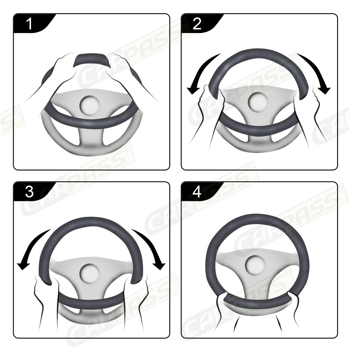 Heat and cold protection provided by CAR PASS Line Rider steering cover for hands
