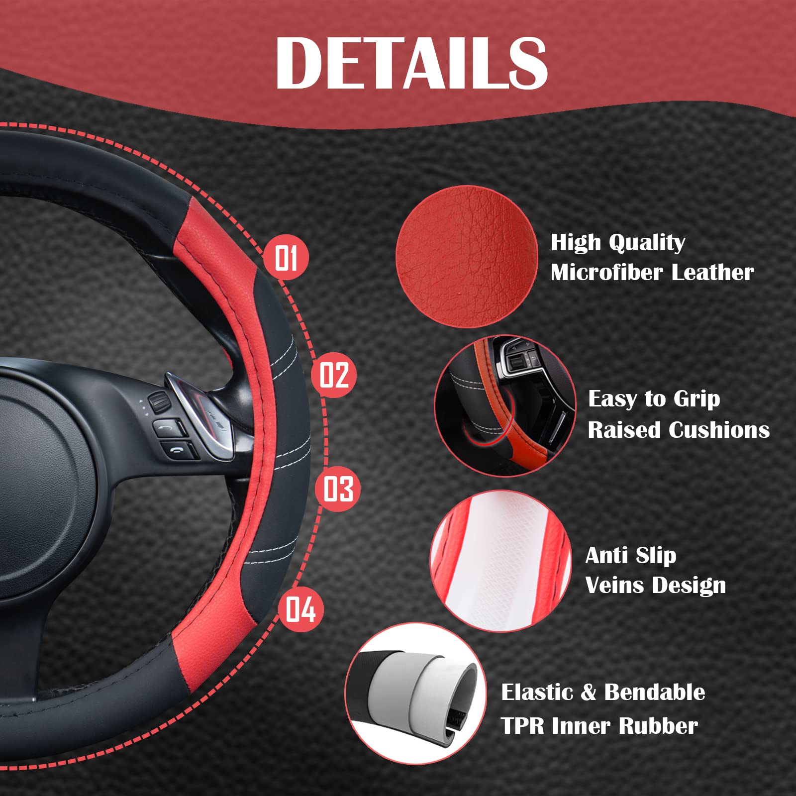 CAR PASS Line Rider padded soft-touch for comfortable driving