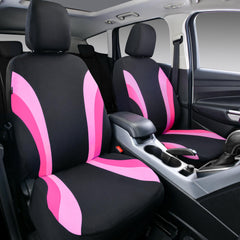 CAR PASS Line Rider pink headrest covers complete the sporty look.