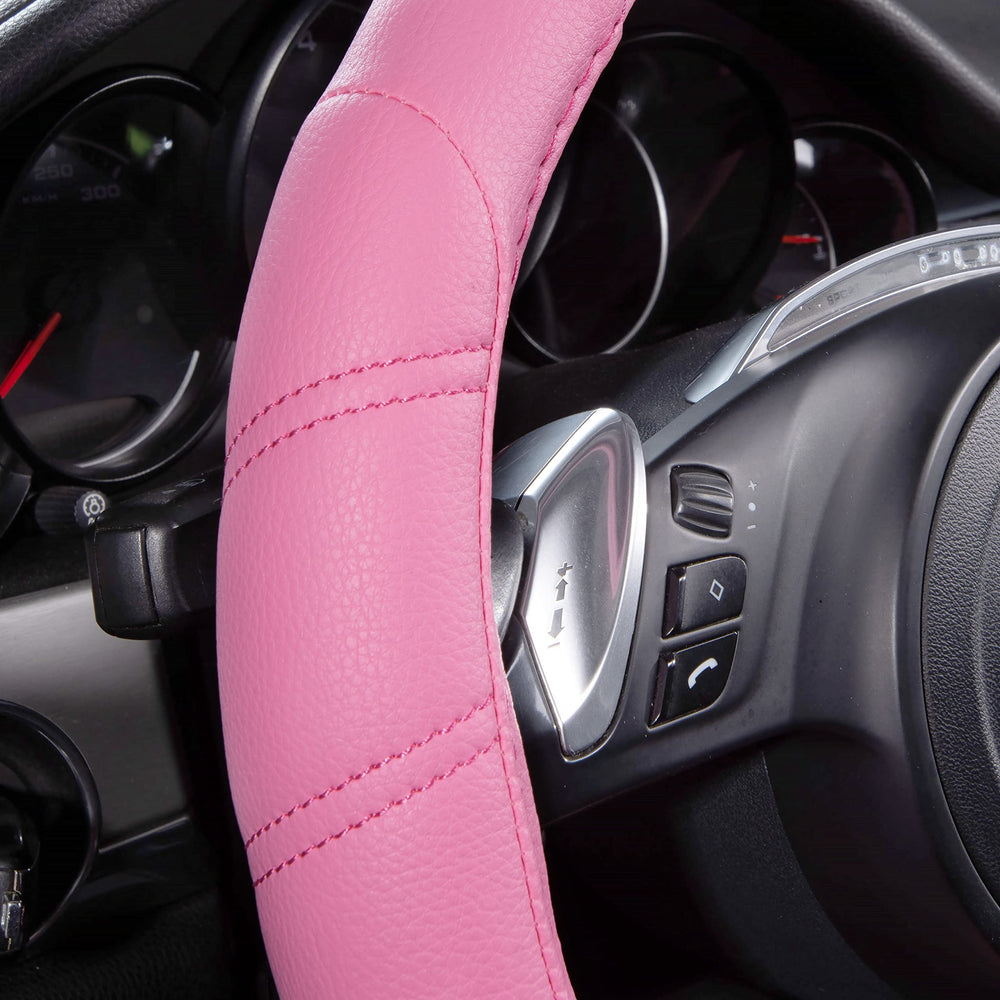 CAR PASS Line Rider pink steering cover inner anti-slip ring for steadier grip