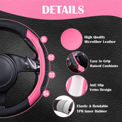 CAR PASS Line Rider black-pink sporty interior styling enhances cabin look.