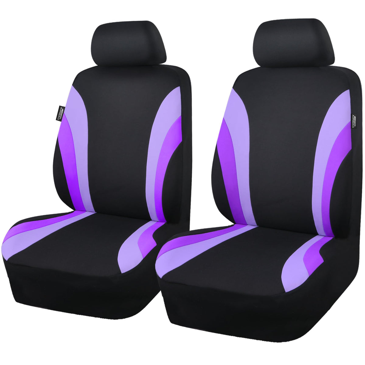 CAR PASS Line Rider purple front seat cover enhances sporty style and protection.