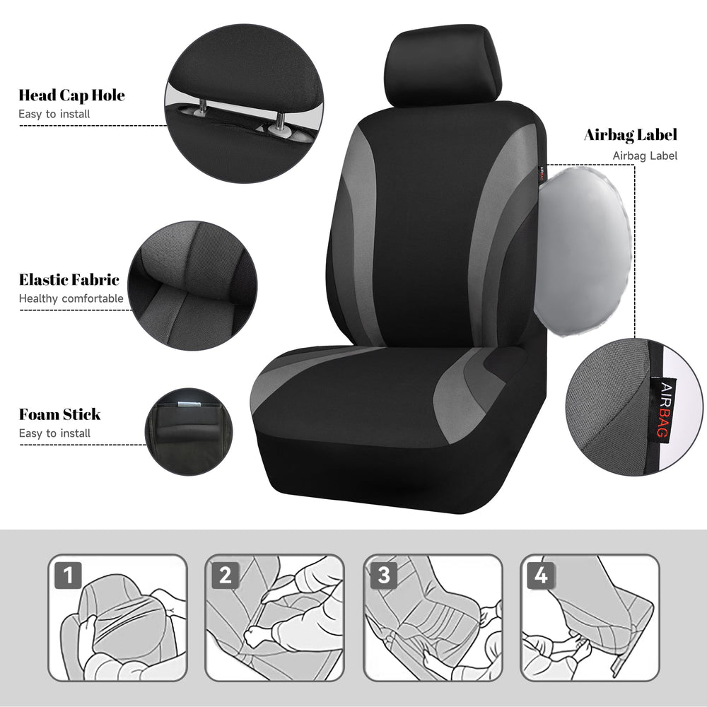 CAR PASS Line Rider Sporty airbag-cutouts demonstrating safety-compatible design.