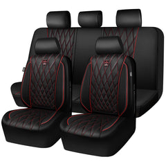 CAR PASS luxury leather seat covers full set for 5 seats showing premium protection and style