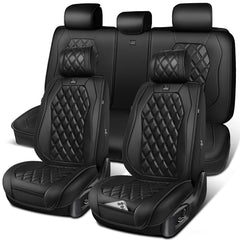 CAR PASS luxury leather seat covers full set protect seats while enhancing interior style.