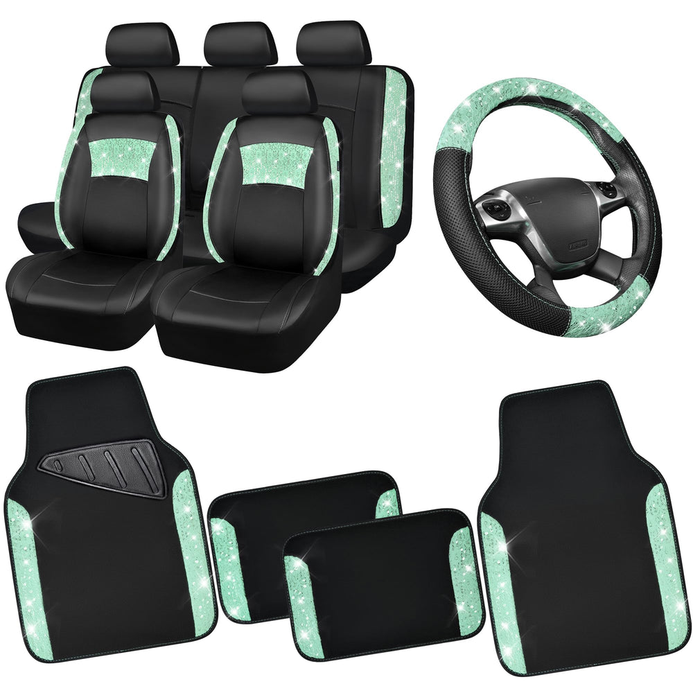 CAR PASS mint leather lace front seat cover protects and elevates your car interior