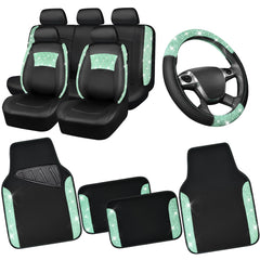 CAR PASS mint leather lace front seat cover protects and elevates your car interior