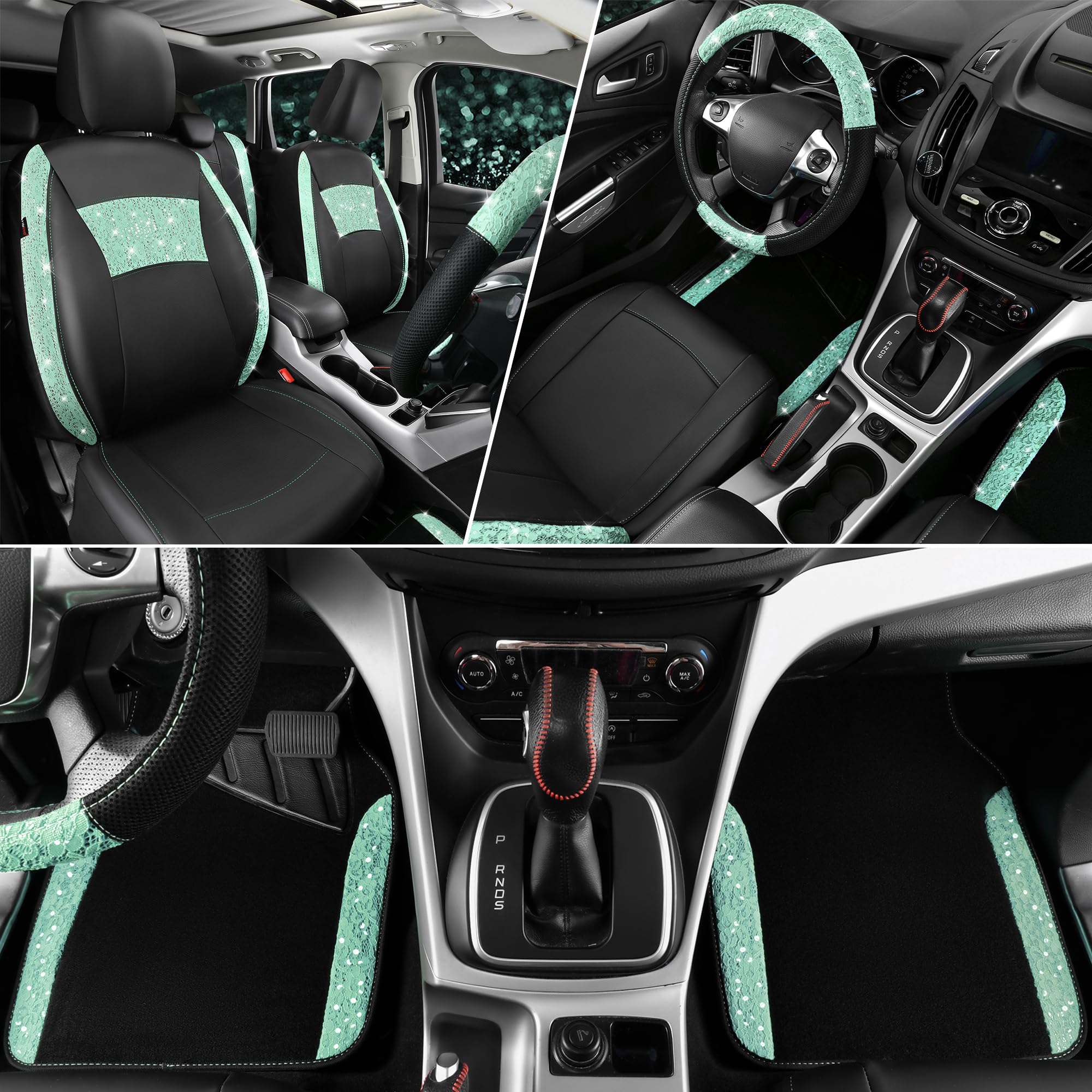 CAR PASS mint leather lace rear seat cover shields rear seats from stains