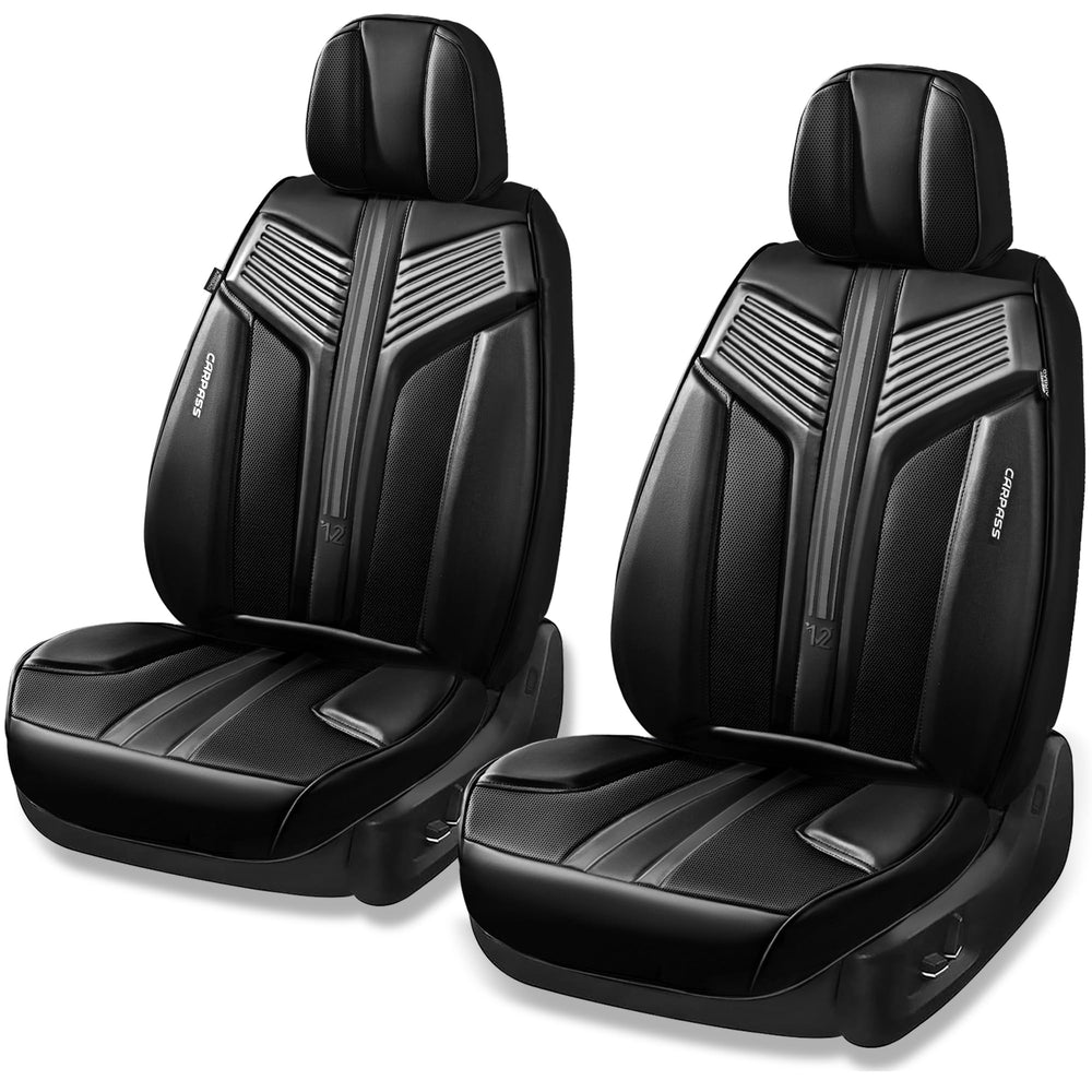 CAR PASS Nappa leather front seat cover universal-fit design fits most vehicles.