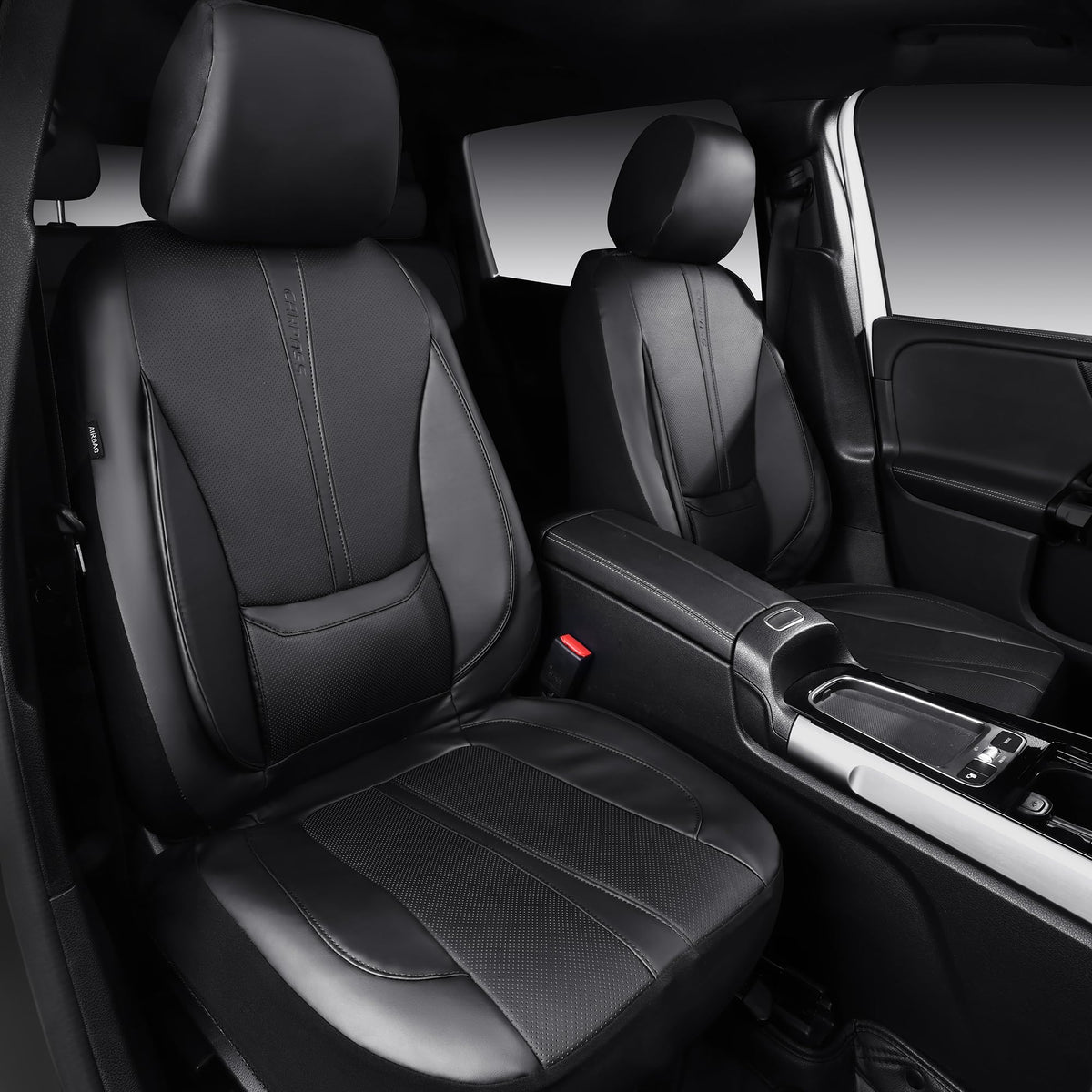 CAR PASS Nappa leather front-seat cover showing luxurious texture and full protection