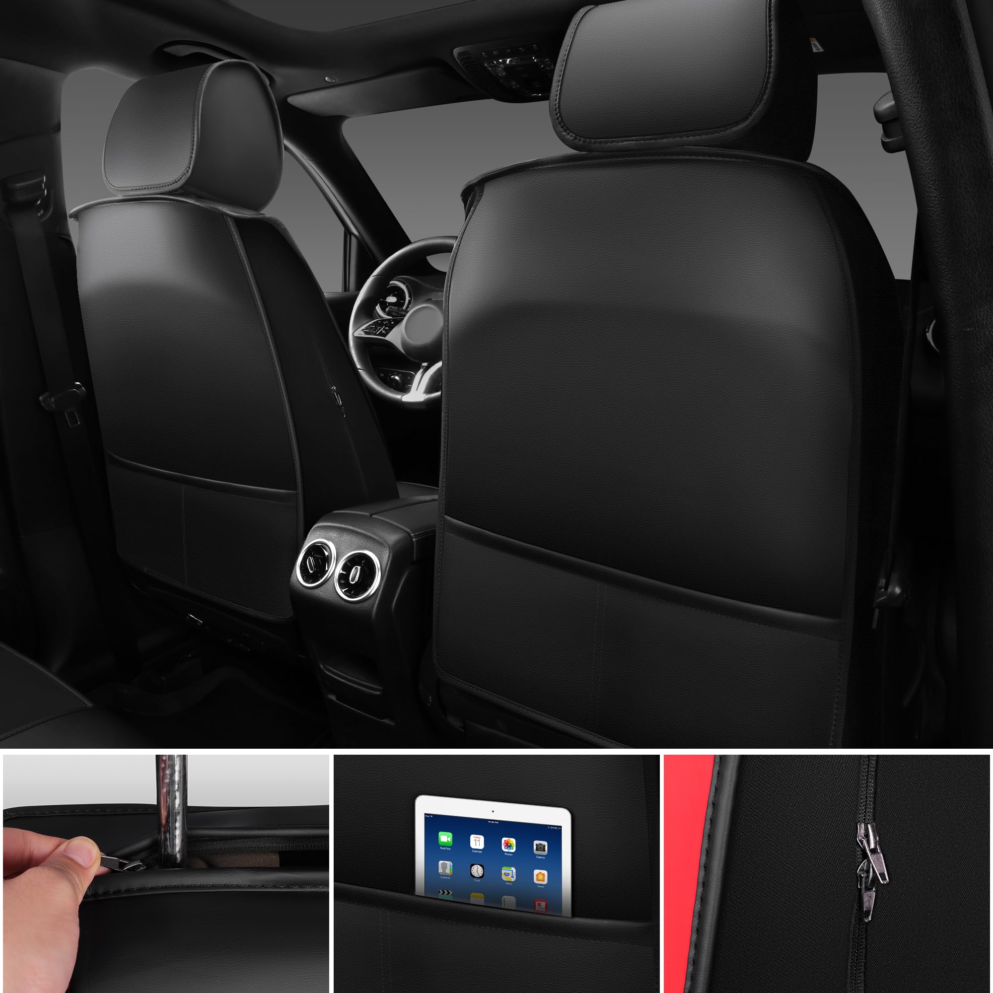 CAR PASS front seat cover anti-slip bottom keeps cover stable