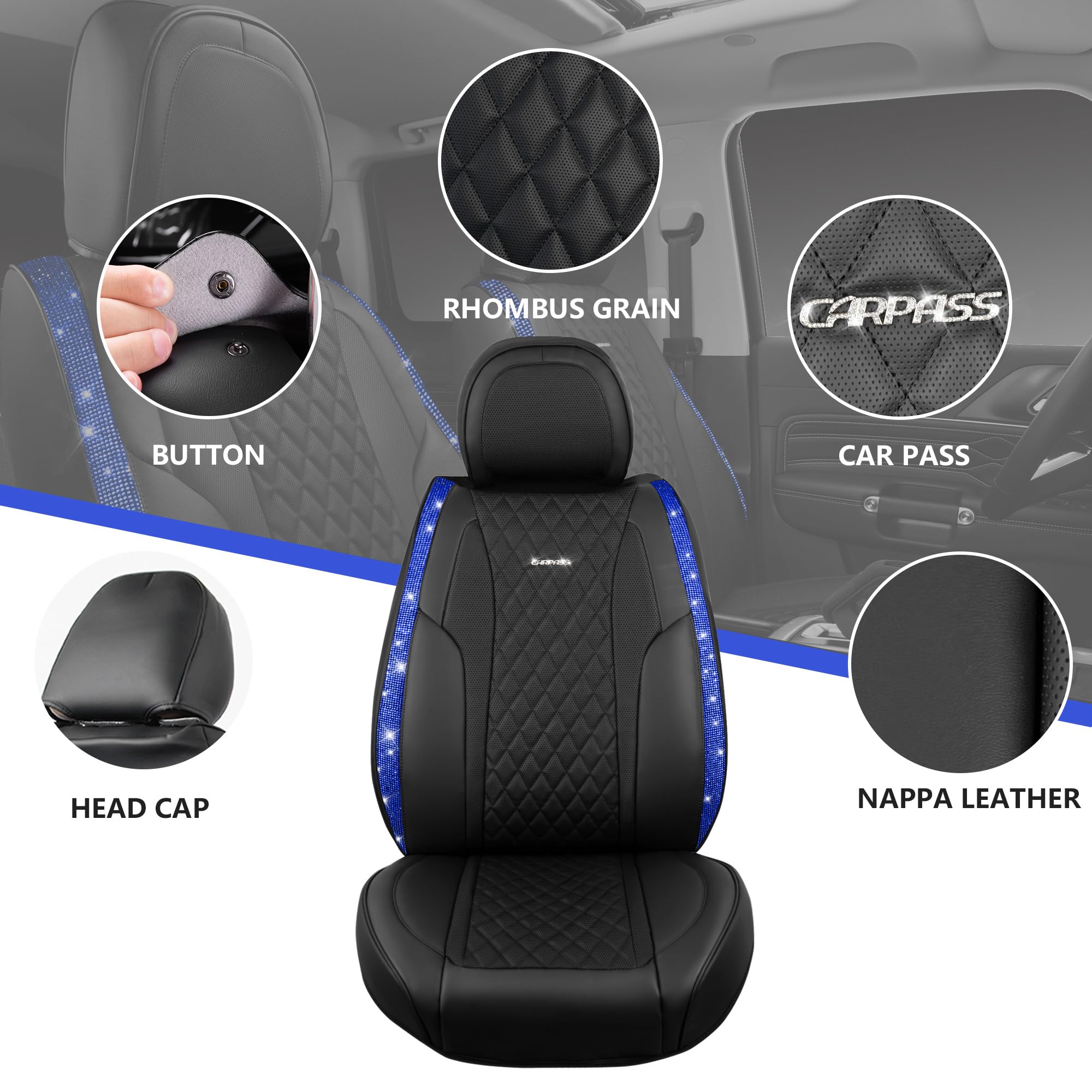 CAR PASS bling diamonds add eye-catching shine to the interior.