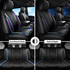 CAR PASS Nappa leather seat covers foam padding detail emphasizes comfort during drives