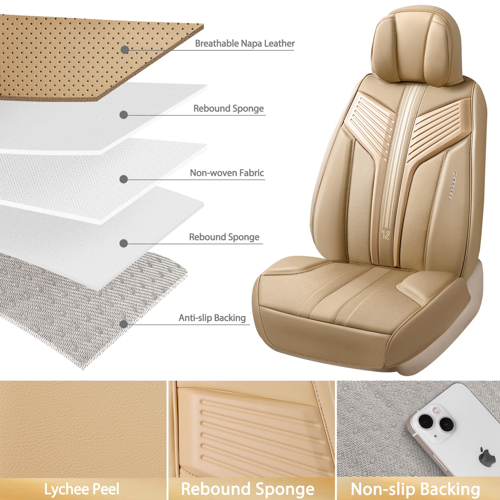 CAR PASS full-coverage seat covers protect against spills and wear.