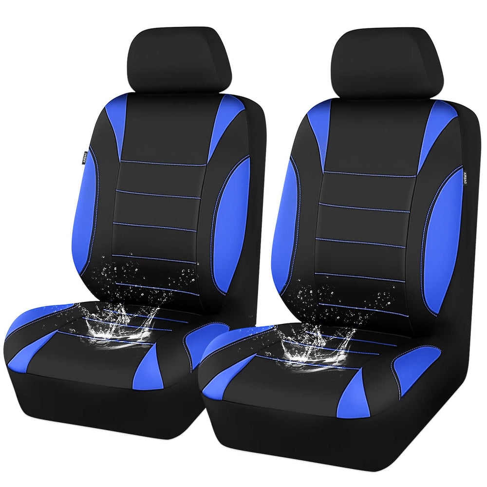 CAR PASS neoprene seat cover front view showing snug fit and premium texture.