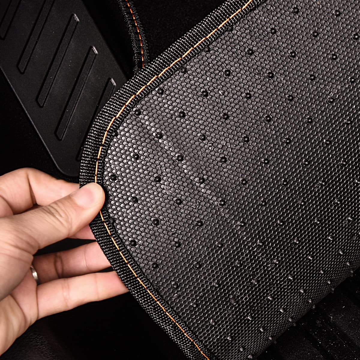 CAR PASS nibbed backing keeps mats securely in place