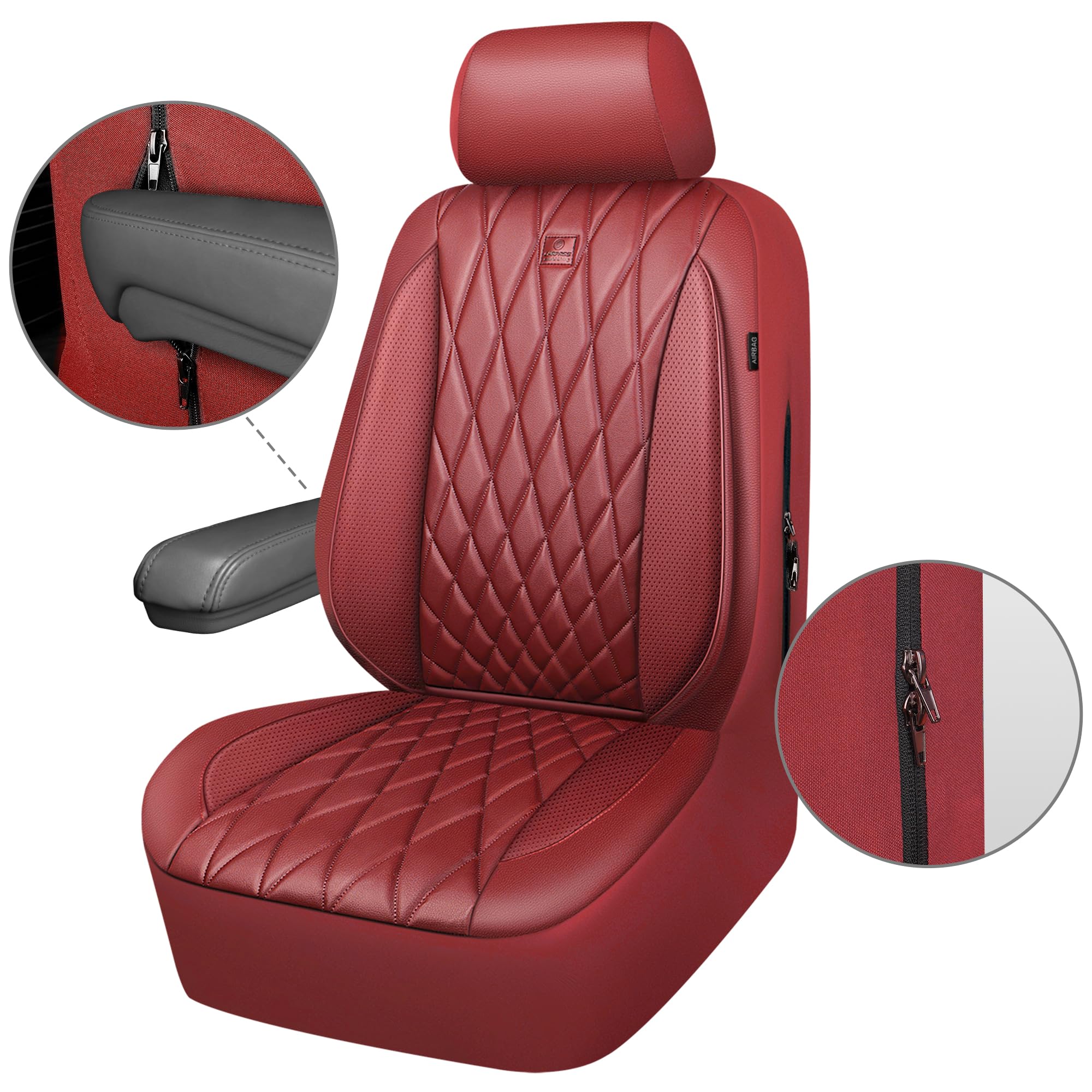 CAR PASS anti-slip backing keeps seat covers in place for stable driving.