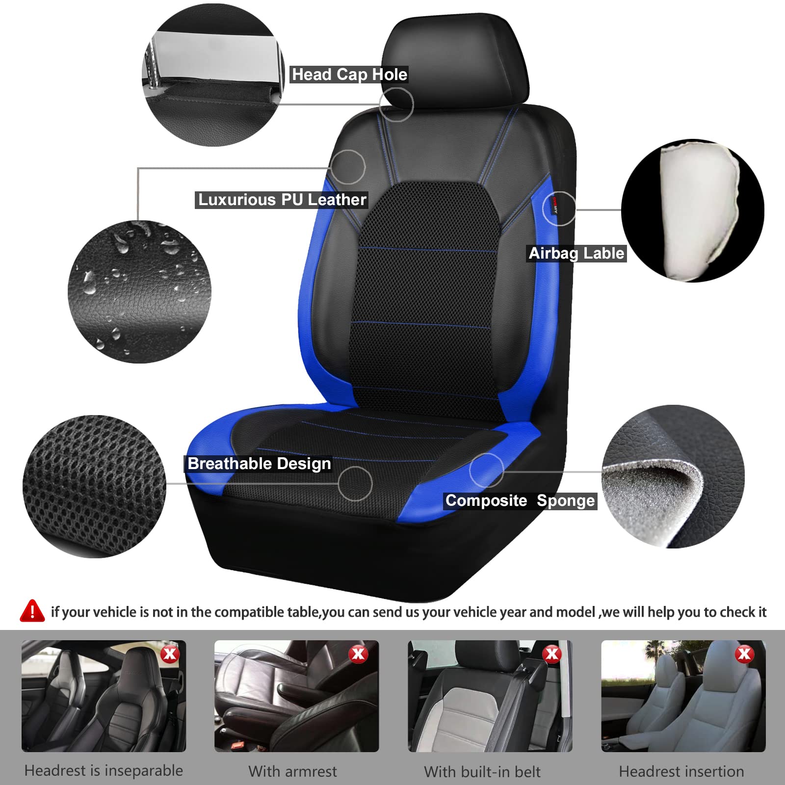 CAR PASS floor mats feature non-slip backing to stay in place.