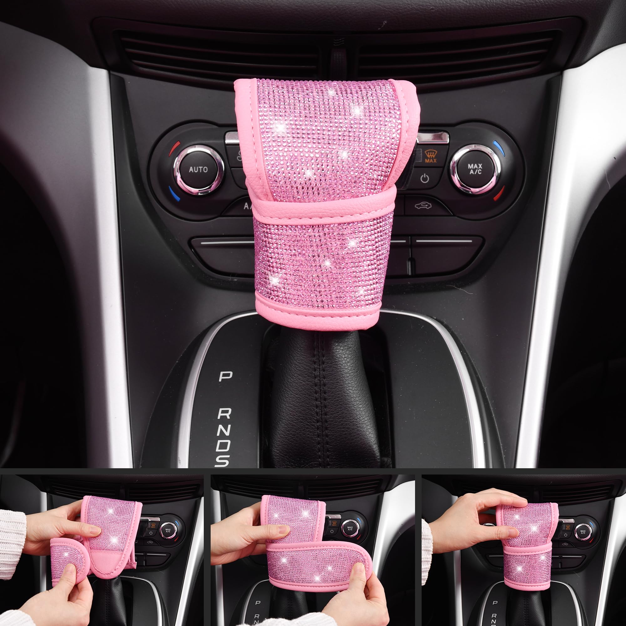 CAR PASS pink bling start button rings create a chic focal point.