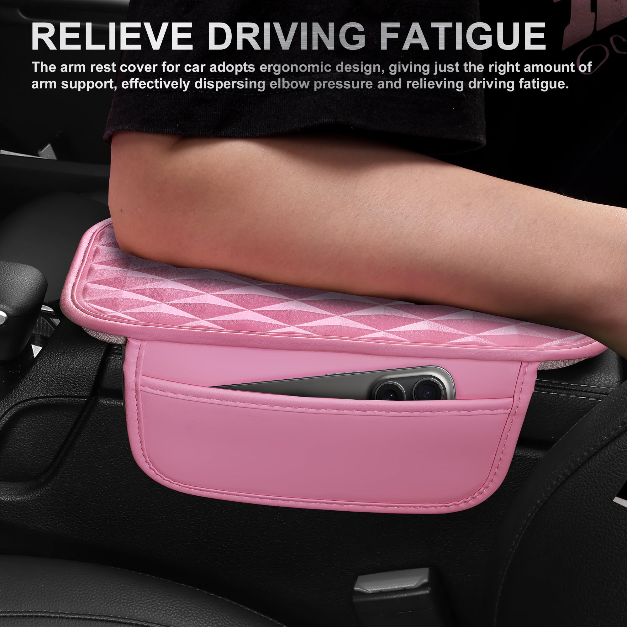 CAR PASS pink cup coasters non-slip design protects surfaces.