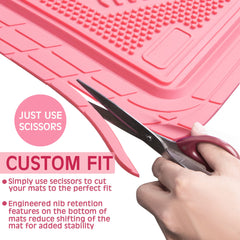 CAR PASS pink all-weather interior mat close-up highlights durability and water resistance