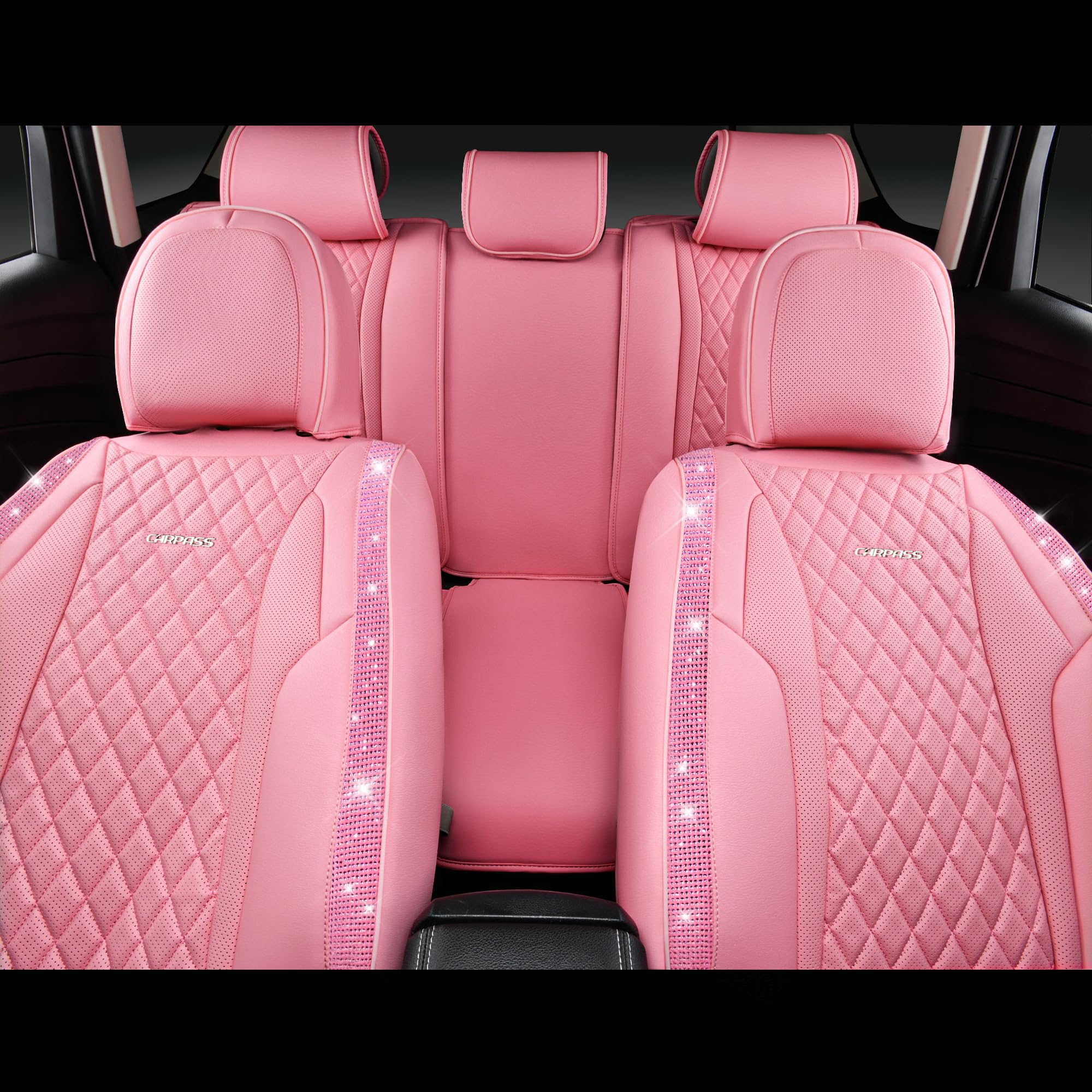 CAR PASS Pink Nappa Leather material is waterproof and easy to clean