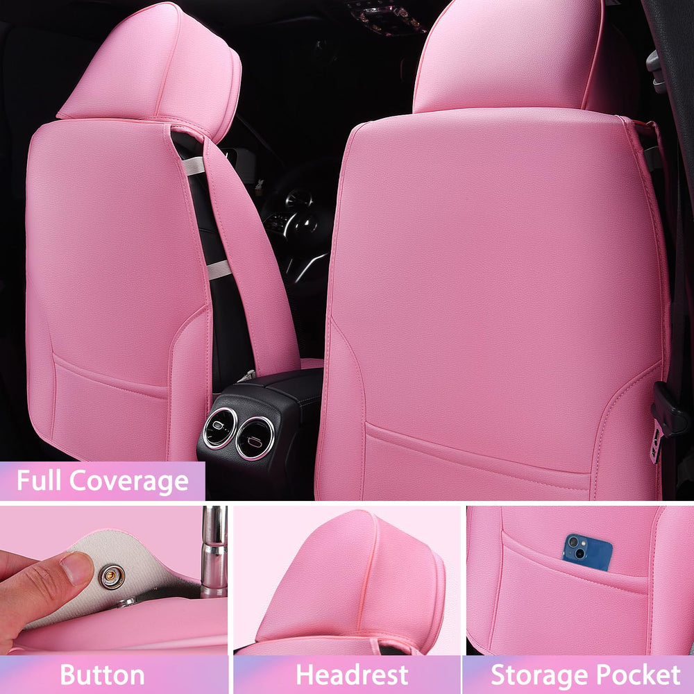 CAR PASS pink nappa stitching detail highlights luxury texture and craftsmanship