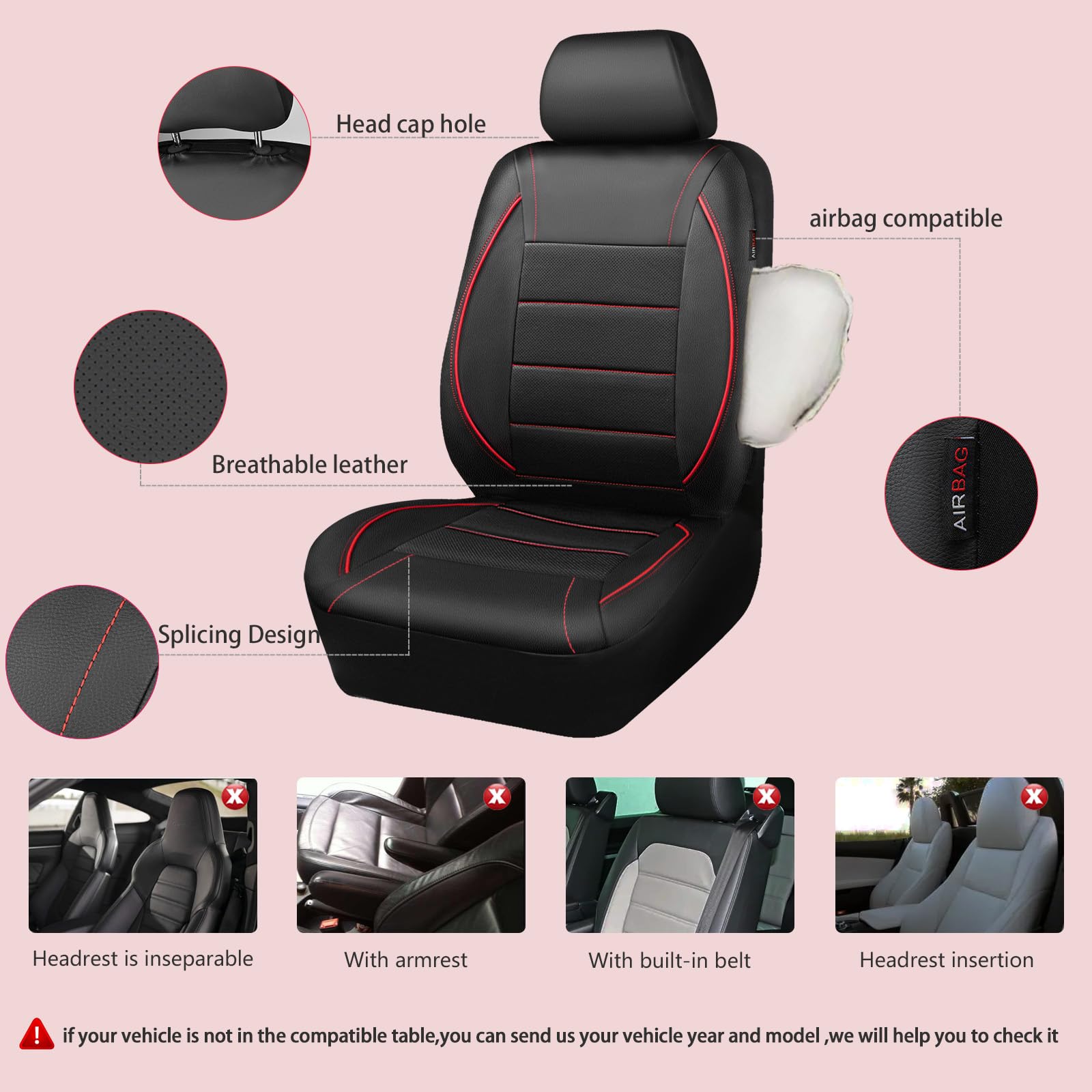 CAR PASS headrest covers offering a snug fit for refreshed interior styling.