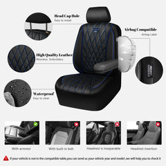 CAR PASS airbag-compatible cutouts ensure safety while maintaining fit.