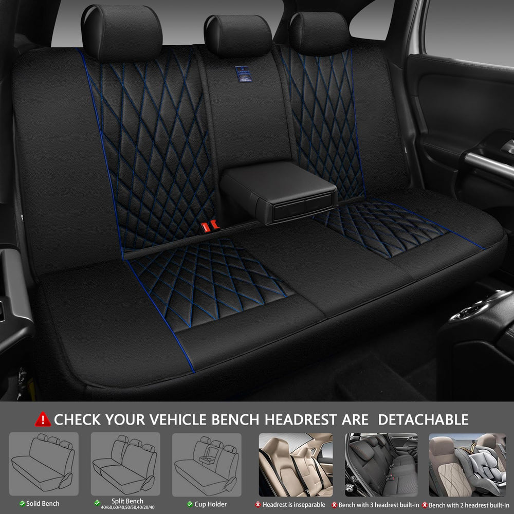 CAR PASS anti-slip backing shown on rear seat to prevent shifting.