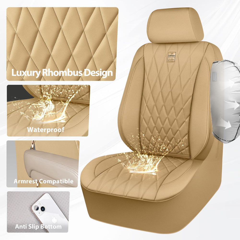 CAR PASS diamond stitch seat cover protects against spills pet hair and wear