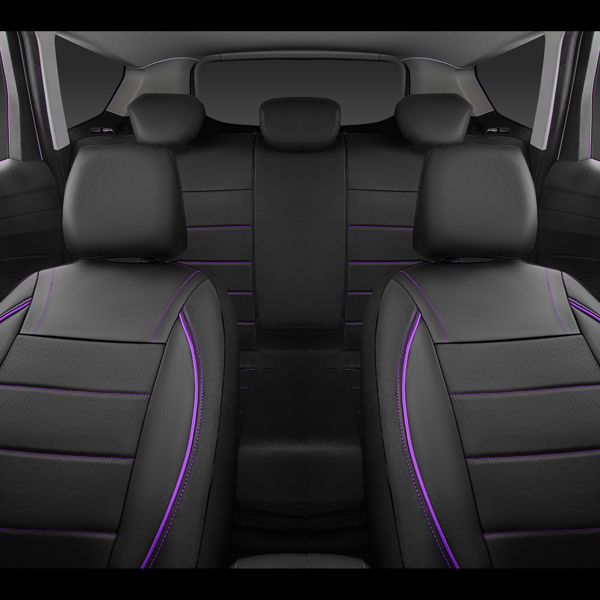 CAR PASS universal-fit seat covers with zippered access for convenience