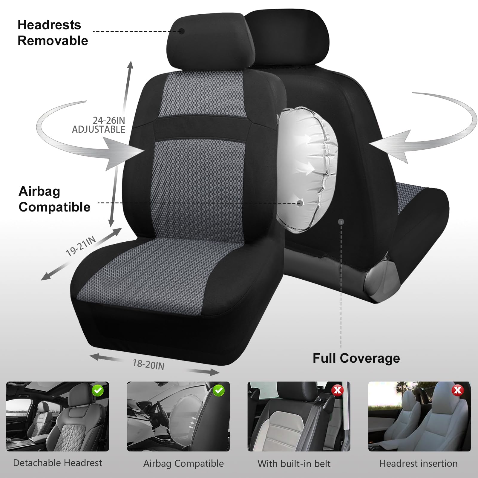 CAR PASS protective fabric shields seats from wear, spills, and pet claws.