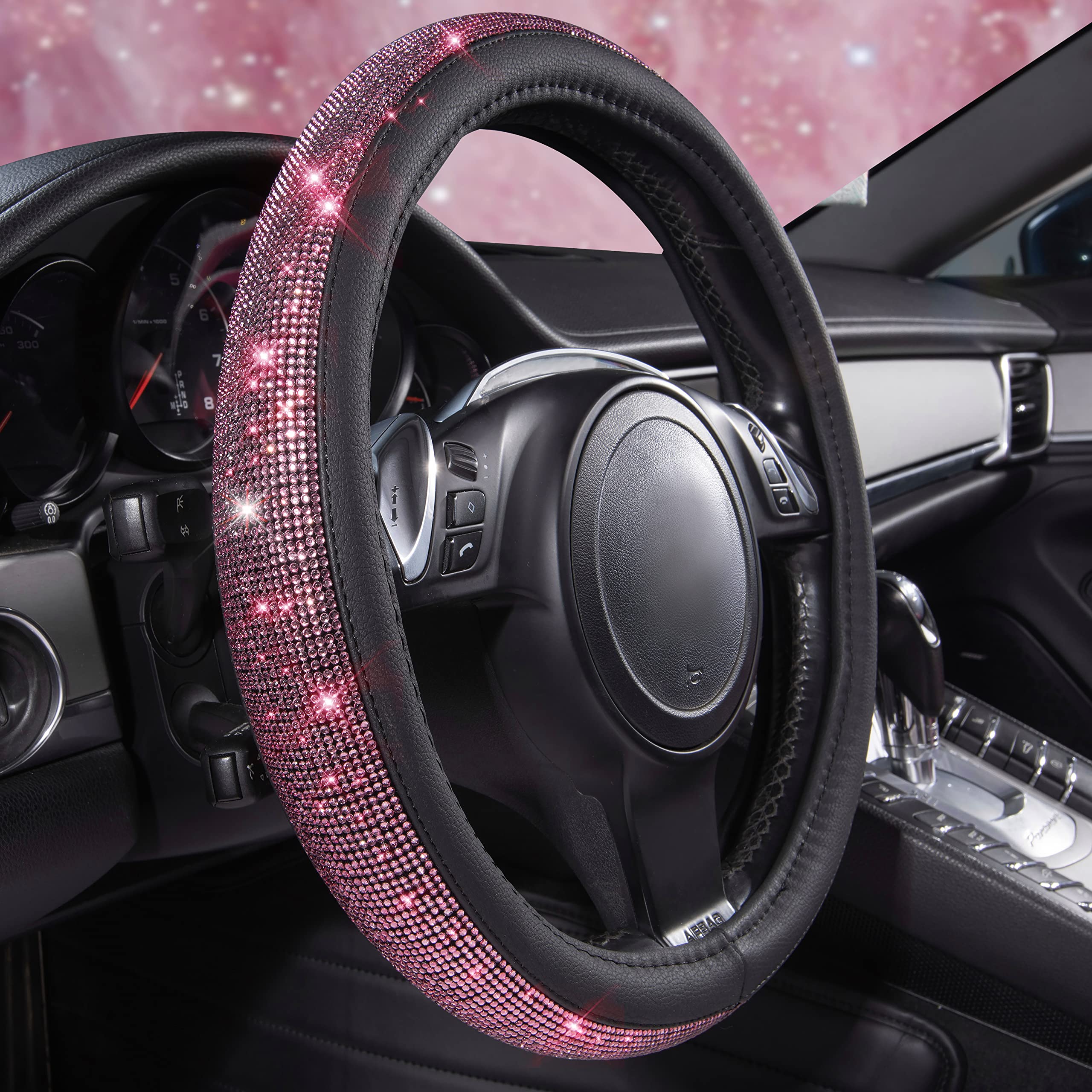 CAR PASS PU leather with diamond detail adds premium interior feel