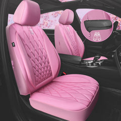 CAR PASS Pure Pink rear seat cover protects second-row seats from dirt and spills