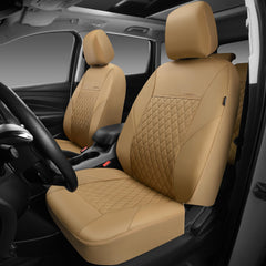 CAR PASS quilting design adds premium tactile finish to beige seat covers