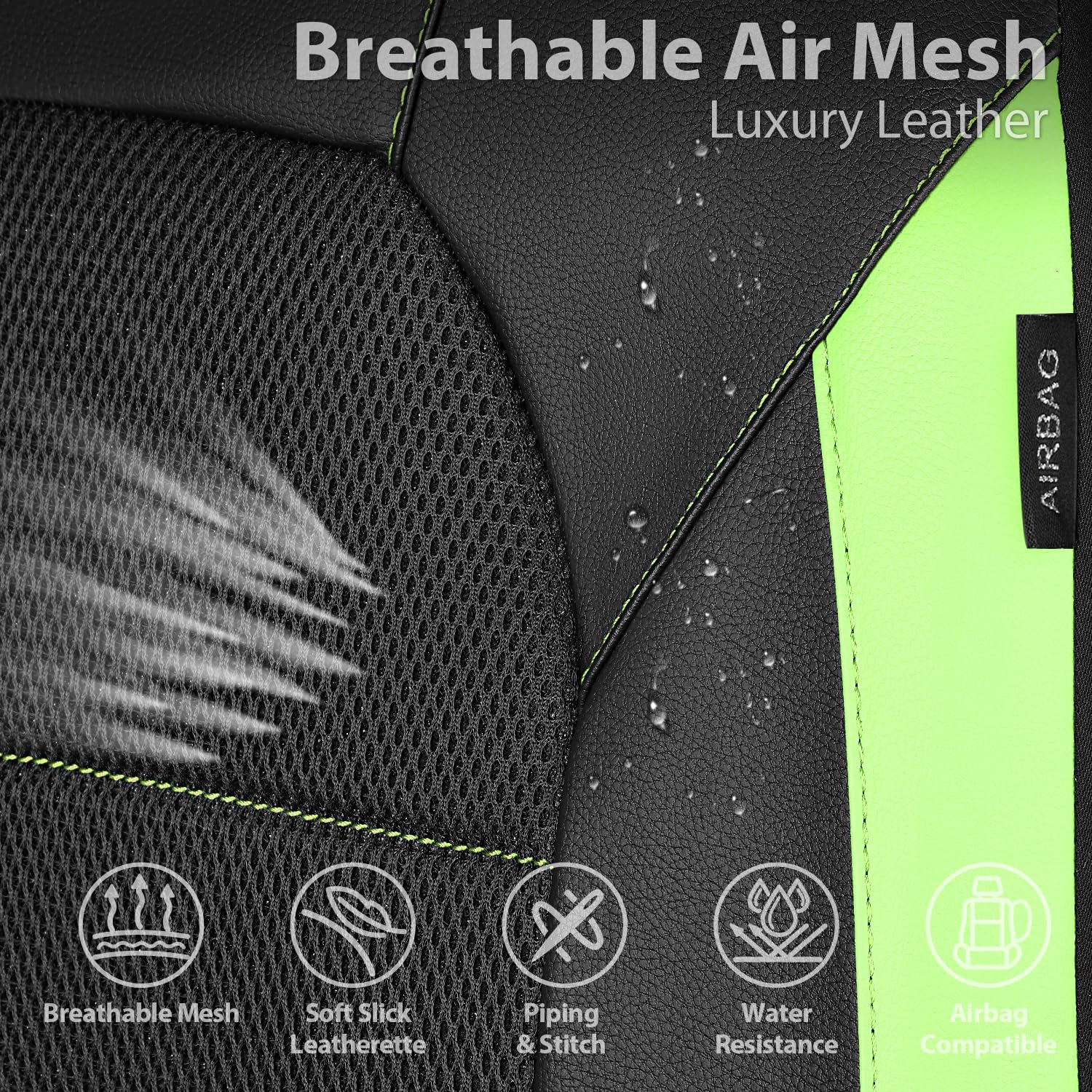 CAR PASS quilting design seat cover adds premium look and soft touch.