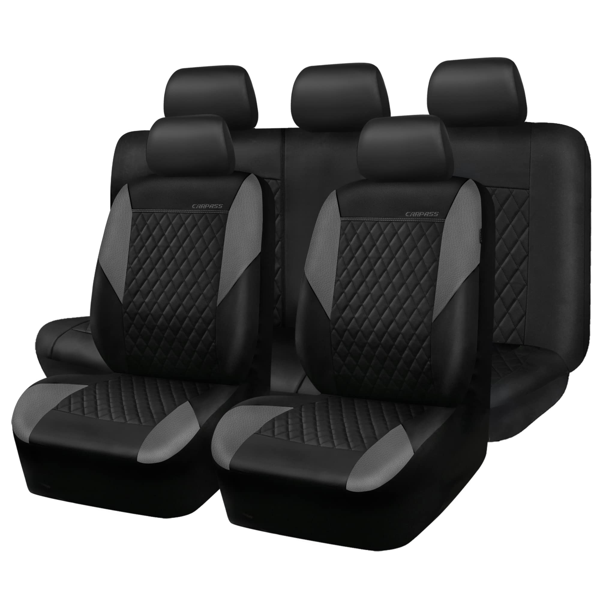 CAR PASS quilting leather seat covers on the front seats offer stylish protection.