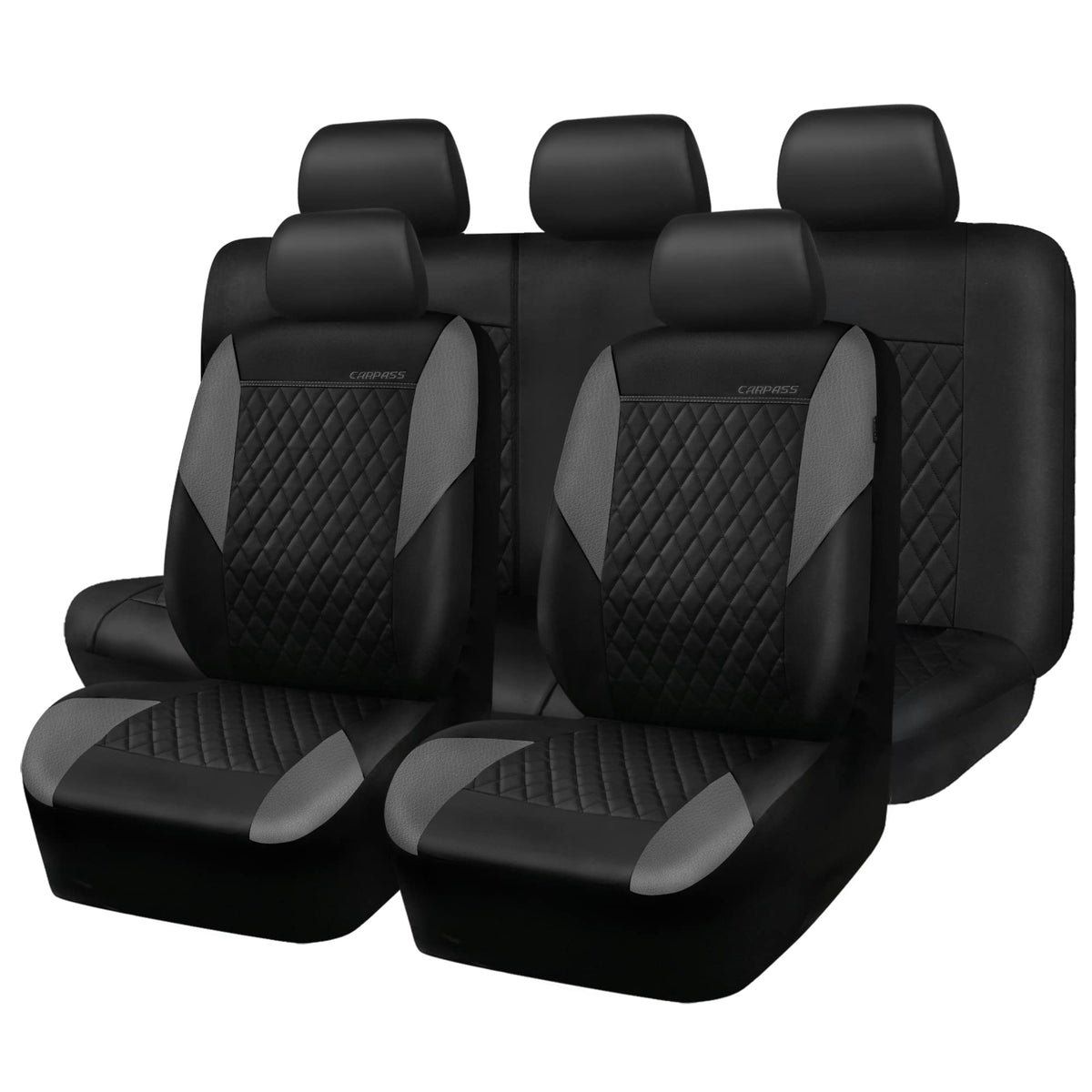 CAR PASS quilting leather seat covers on the front seats offer stylish protection.