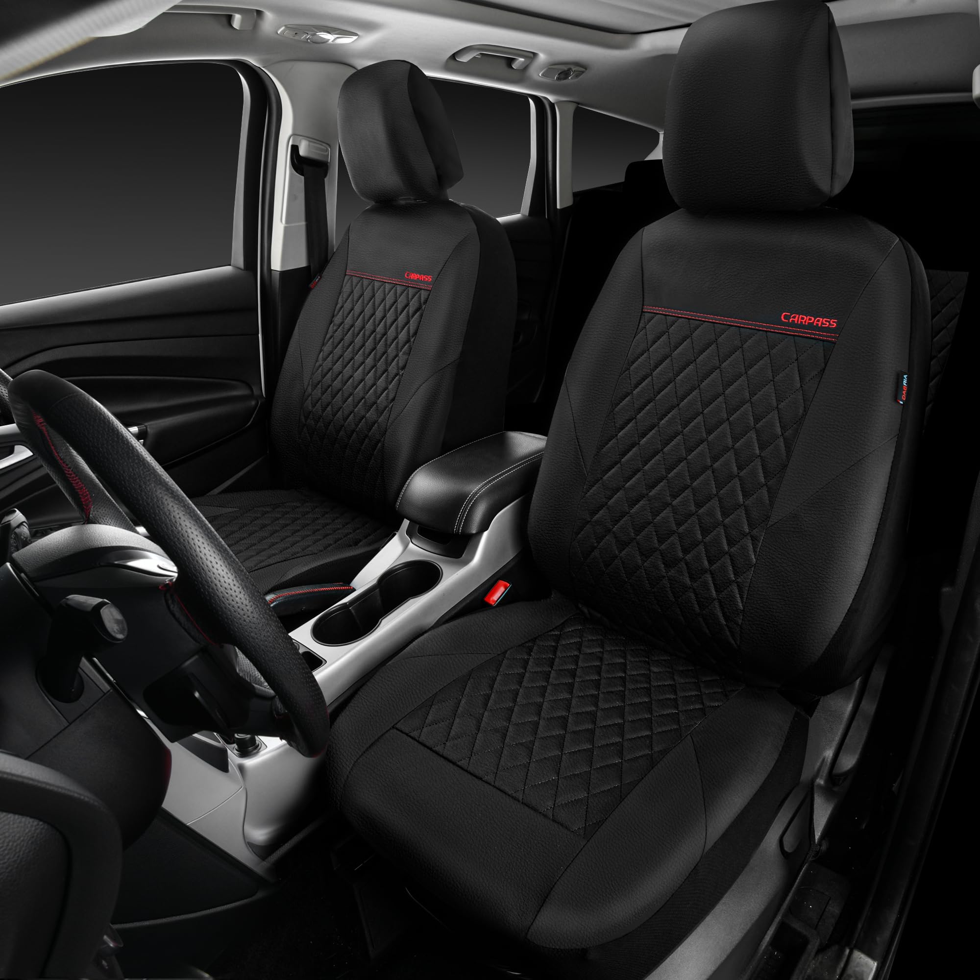 CAR PASS quilting leather seat headrests enhance interior style and keep headrests clean.