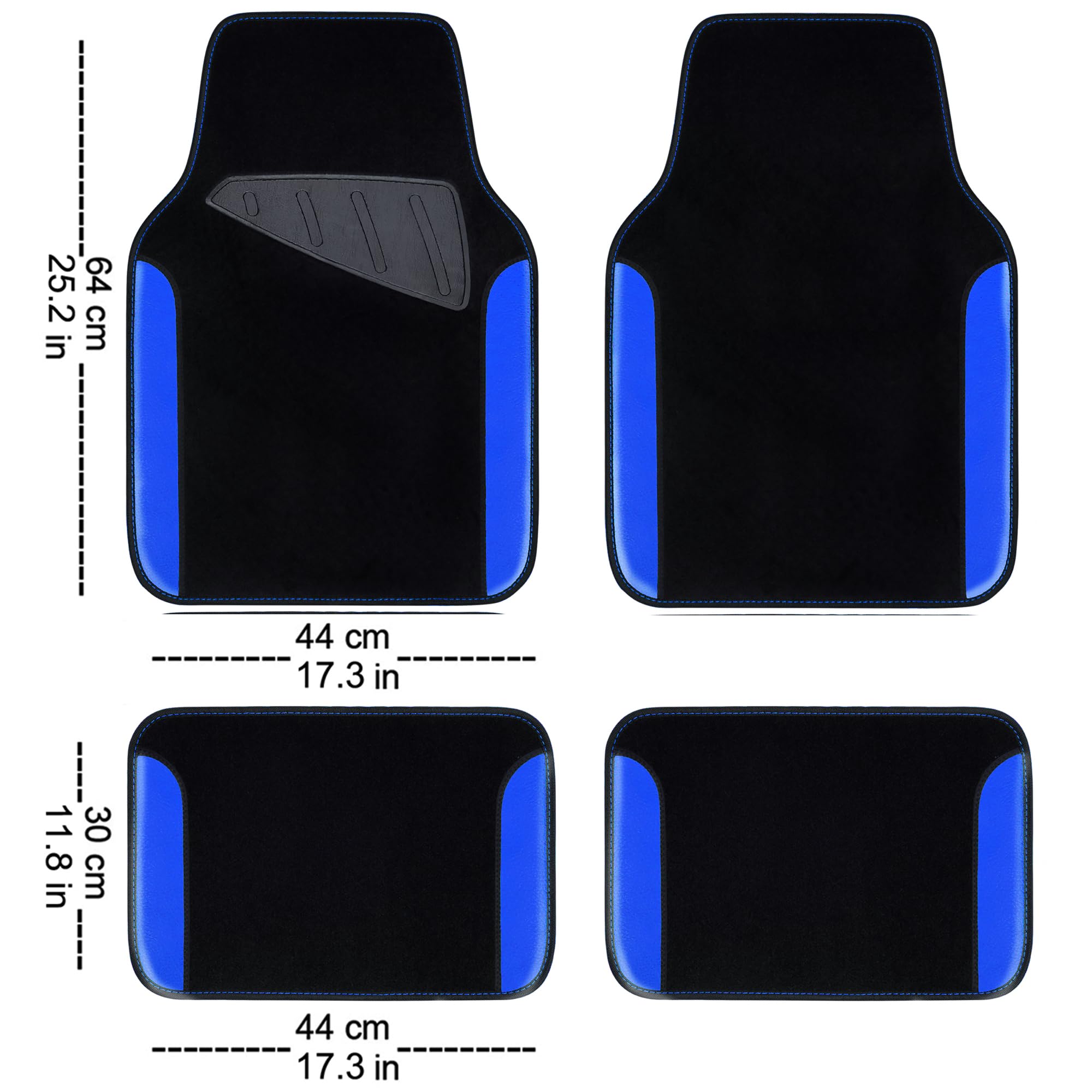 CAR PASS Rainbow front right floor mat featuring waterproof surface for easy cleaning