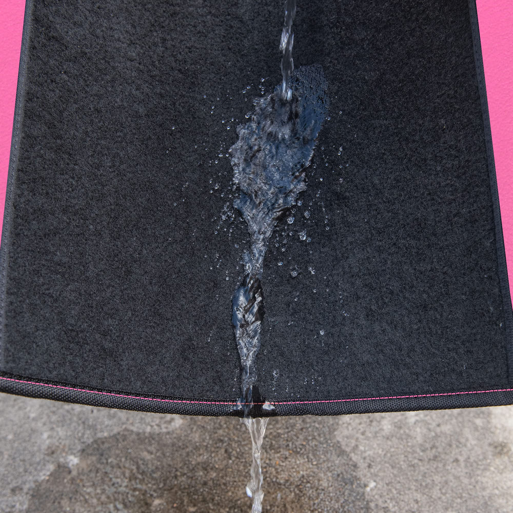 Front row protection with waterproof CAR PASS mats suitable for SUVs, trucks, and sedans.