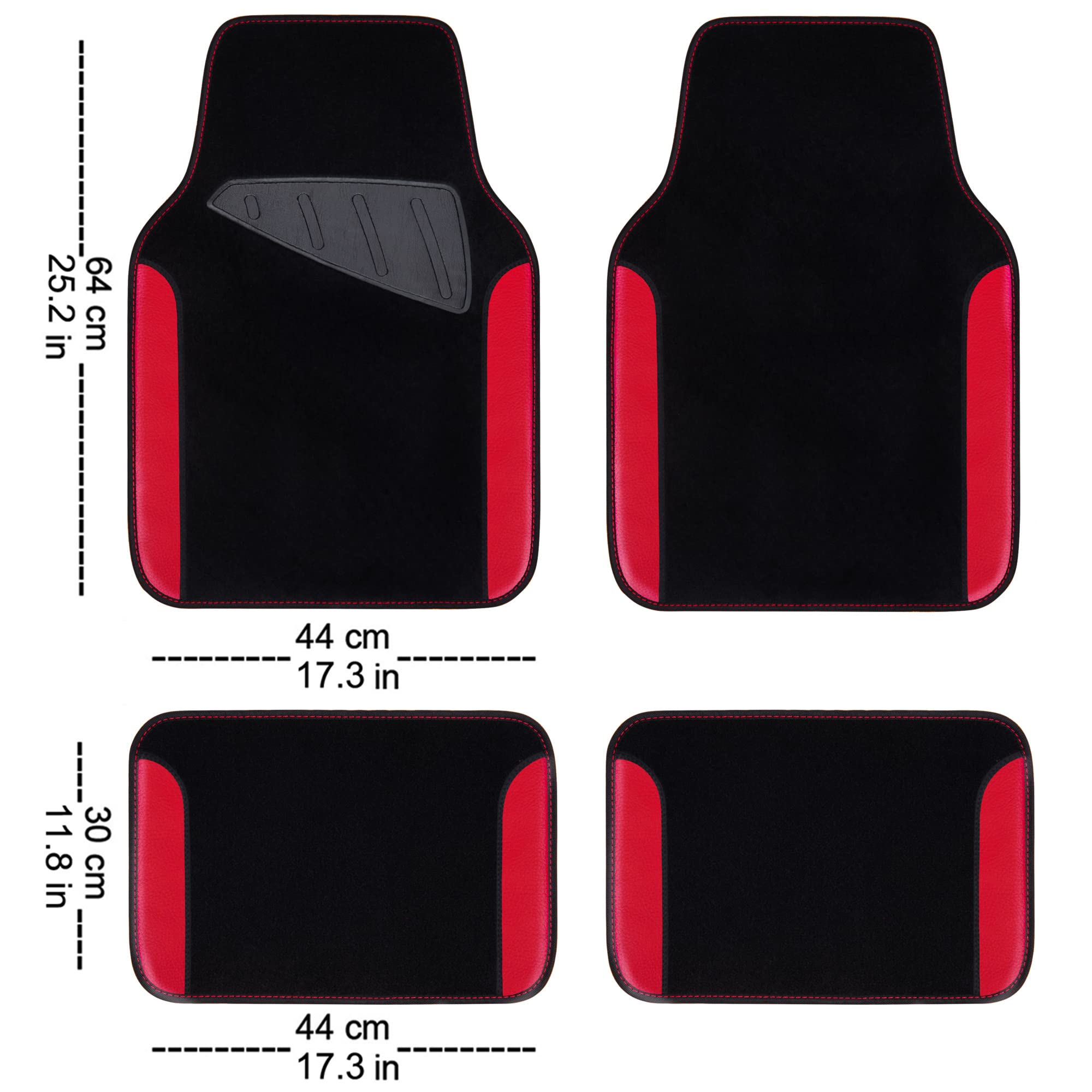 CAR PASS Rainbow waterproof front right mat with fitted look for interior protection