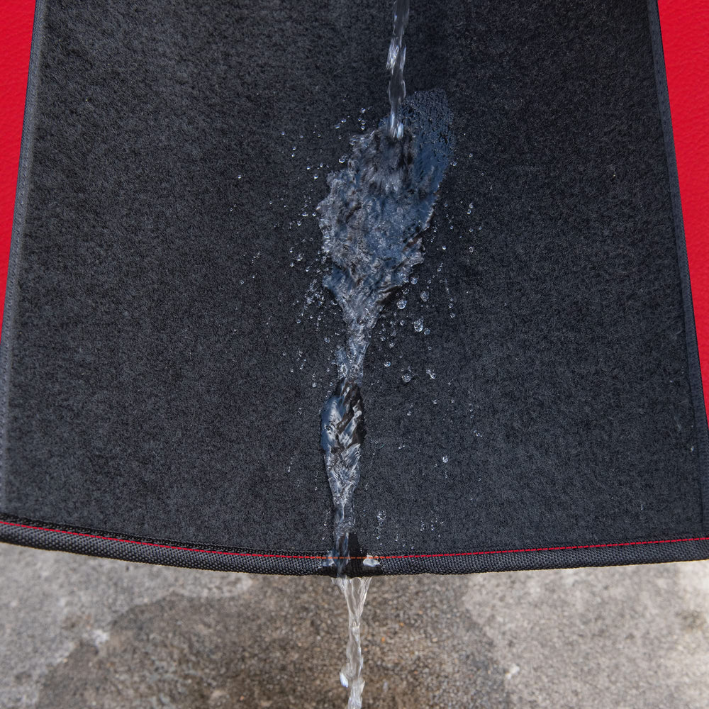CAR PASS Rainbow waterproof nibbed backing closeup showing strong grip in place
