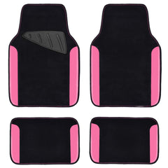 CAR PASS Rainbow waterproof front mats with anti-slip nibbed backing for secure placement.